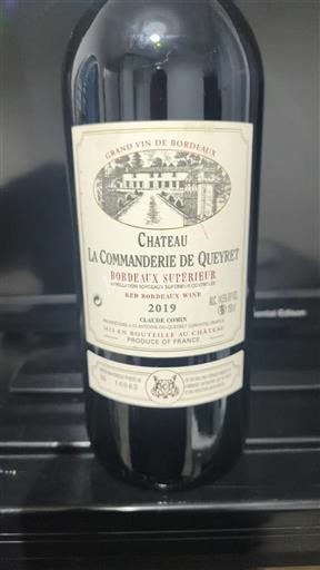 Bordo Bordo superior Château La Commanderie de Queyret 2019