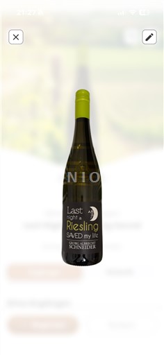 Pfalz Pfalц Schneider Last night a Riesling saved my life 2023