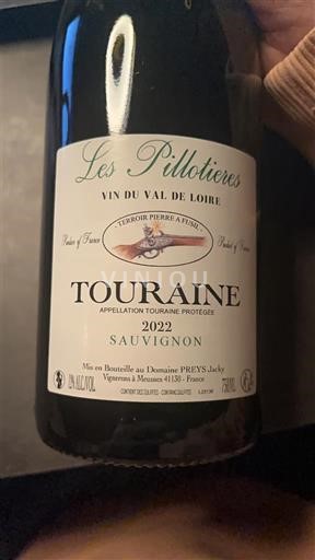 Údolí Loiry Touraine Domaine Preys Les Pillotières 2022