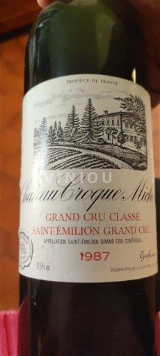 Bordo Сент-Емилион Гранд Кру Grand Cru Château Croque-Michotte 1987