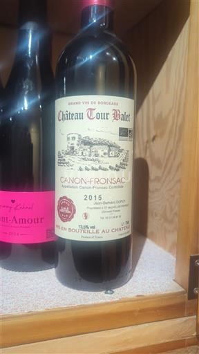 Bordoja Canon-Fronsac Château Tour Balet 2015