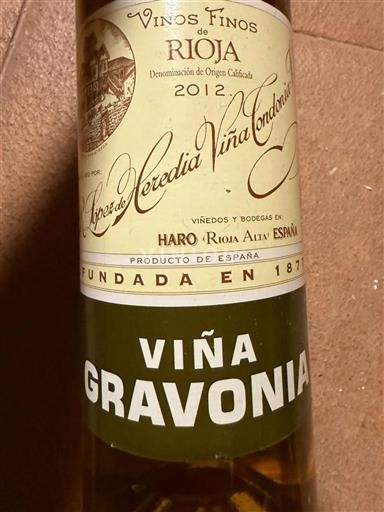 La Rioja Rioja López de Heredia Viña Tondonia Viña Gravonia 2012
