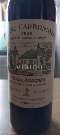 Bordeaux Pessac-Léognan Château Carbonnieux Sté des Grandes Graves 1989