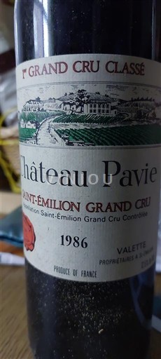 Bordo Сент-Емилион Гранд Кру Château Pavie Valette 1986