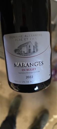 Burgund Maranges Domaine Alexandre Père et Fils En Buliet 2022