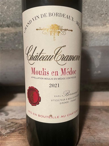Bordoja Moulis-en-Médoc Château Cramon 2021