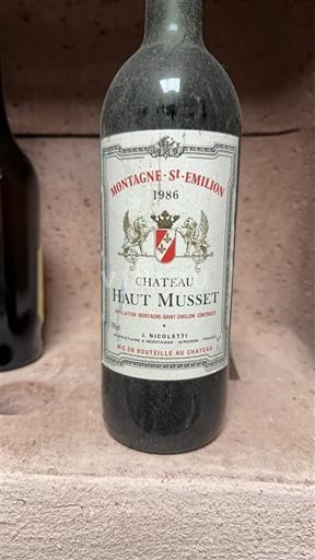 Bordo Montanja Sen Emilion Château Haut Musset 1986