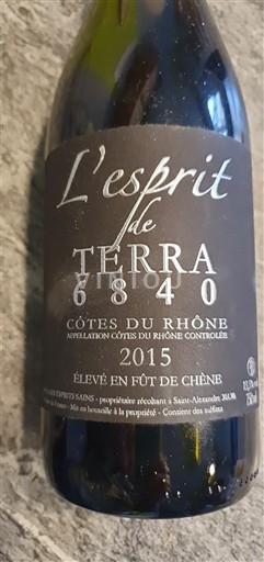 Rhônevallei Côtes-du-rhône Esprits Sains L'esprit de Terra 6840 2015