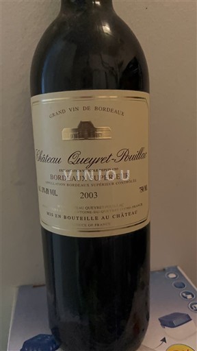 Bordo Bordo superior Château Queyret-Pouillac 2003