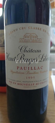 Bordeaux Pauillac Château Haut-Bages Libéral 1995