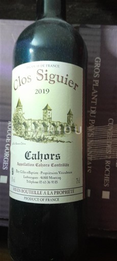 Tây Nam Cahors Clos Siguier 2019