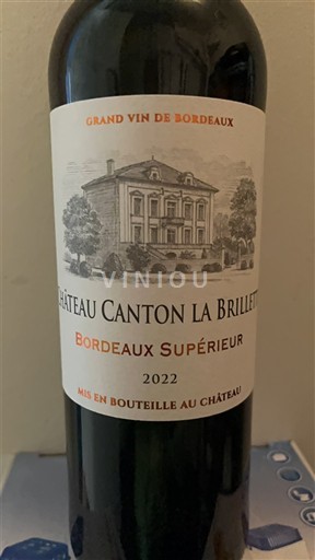Bordoja Bordeaux Supérieur Château Canton La Brillet 2022