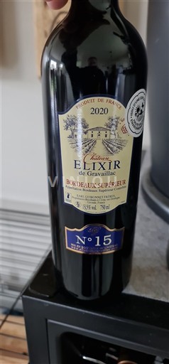 Burdeos Bordeaux superior Château Elixir de Gravillac N°15 2020