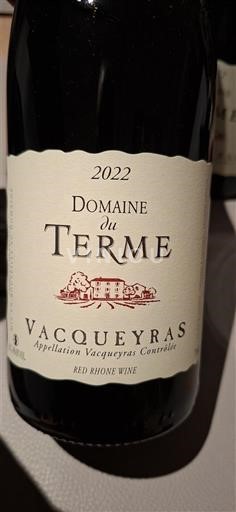 Рона долина Vacqueyras Domaine Terme 2022