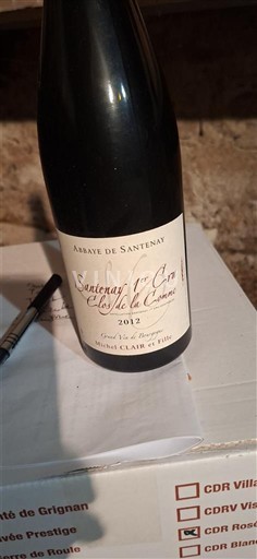 Borgoña Santenay Premier Cru Abbaye de Santenay Clos de la Comme 2012