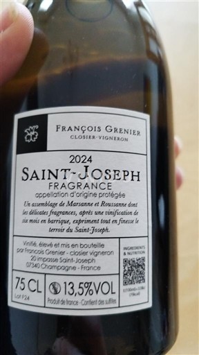 Рона долина Сент-Жозеф François Grenier Fragrance 2024