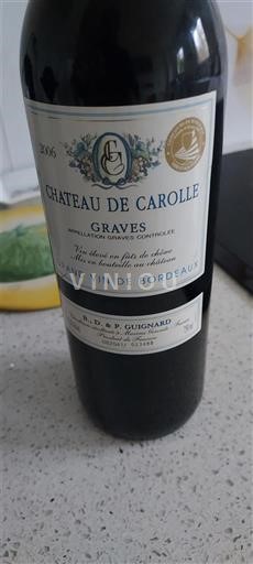Bordeaux Graves Château Carolle 2006