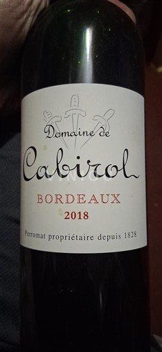 Bordoja Bordo Domaine CabiroL 2018