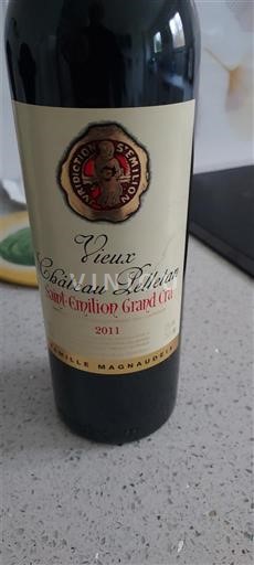 Bordoja Saint-Émilion Grand Cru Grand Cru Château Vieux Château Pelletan 2011