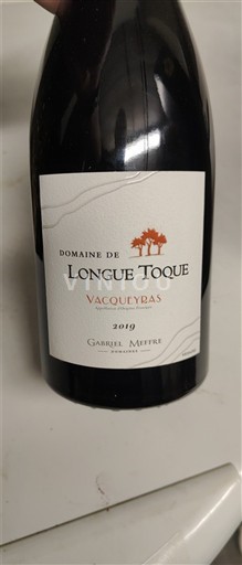 Рона долина Vacqueyras Domaine Longue Toque 2019