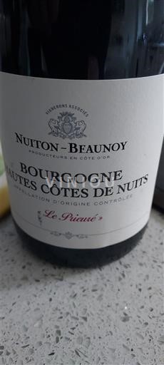 Bourgogne Không được chỉ định Nuiton-Beaunoy Le prieuré 2018