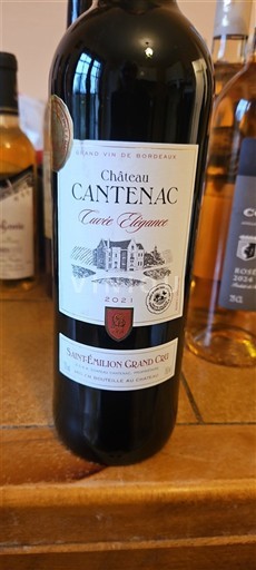 Bordeaux Saint-Émilion Grand Cru Grand Cru Château Cantenac Elégance 2021
