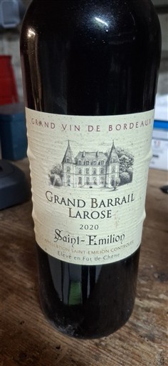 Burdeos Saint-Émilion Grand Barrail Larose 2020