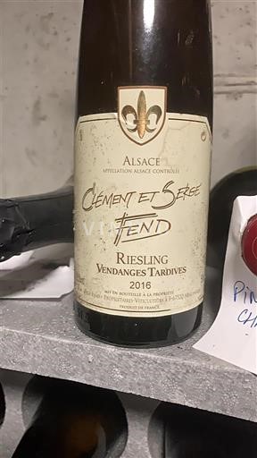 Алзас Гевурцтраминер Vendanges Tardives Clément et Serge Fend 2016