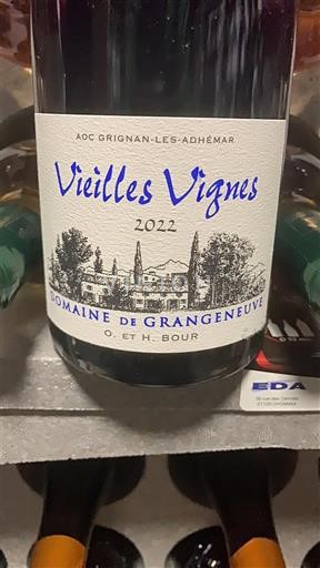 Vina Rouge sec Vieilles Vignes Domaine Grange Neuve 2022 Francija Rona dolina Grignan-les-Adhémar AOC