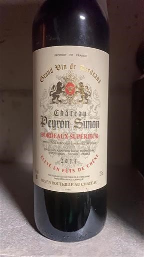Bordeaux Bordeaux supérieur Château Peyron Simon 2014