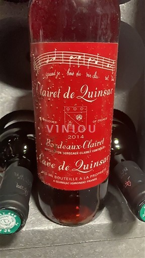 Bordoja Bordeaux clairet Cave de Quinsac Claret de Quinsac 2014