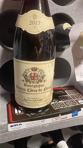 Bourgogne Hautes Côtes de nuits Jean-Yves Guyard 2017