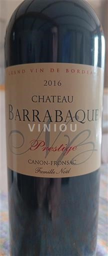 Burdeos Canon-Fronsac Château Barrabaque Prestige 2016