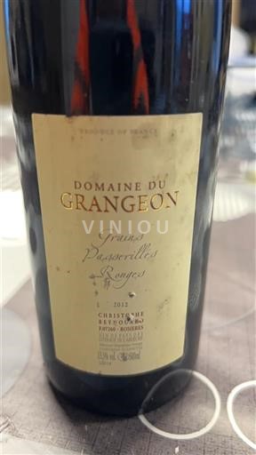 Alpene og Rhône-landene Ardèche Domaine Grangeon Graves Pousarolles Rouges 2012