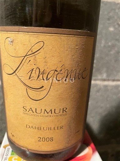 Viinit Rouge sec L'ingénue Daheullier 2008 Ranska Loiren laakso Saumur AOC