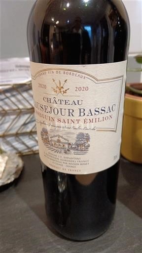 Bordo Лусак-Сент-Емилион Château Beauséjour Bassac 2020