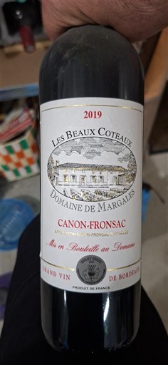 Bordoja Canon-Fronsac Domaine Margalleau Les Beaux Coteaux 2019