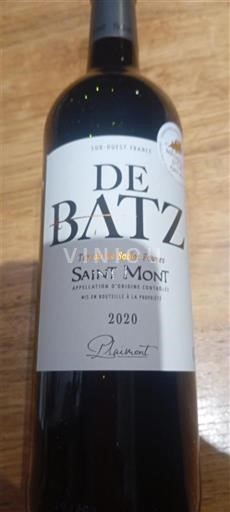 Vinos Rouge sec De Batz Plaimont 2020 Francia Sudoeste Saint-Mont AOC