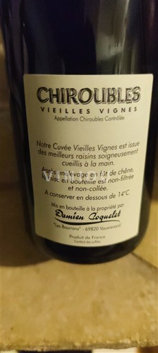 Beaujolais Chiroubles Damien Coquelet Vieilles Vignes 2022