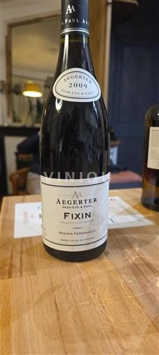 Burgundi Fixin Aegerter Réserve Personnelle 2009
