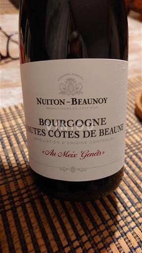 Bourgogne Không được chỉ định Nuiton-Beaunoy Au Meix Genêts 2023