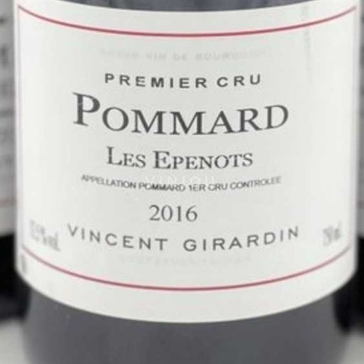 Burgundia Pommard Premier Cru Vincent Girardin Les Epenots 2016