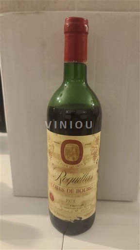 Burdeos Côtes-de-bourg Roquillas Club des crus 1973