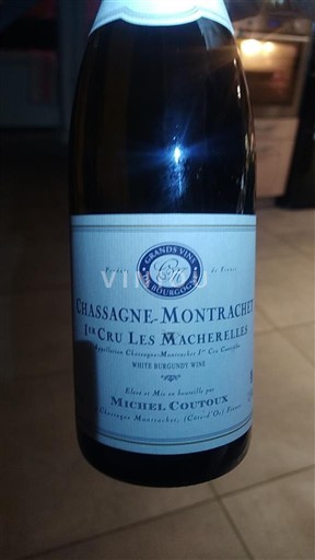 Borgogna Chassagne-Montrachet Premier Cru Michel Coutoux 1er Cru Les Macherelles 2018