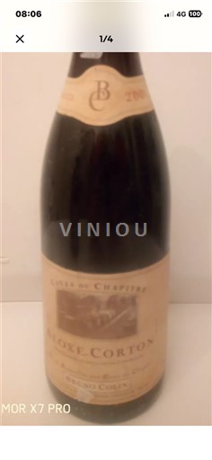 Vinuri Rouge sec Cave du Chapitre Bruno Colin 2001 Franța Burgundia Aloxe-Corton AOC
