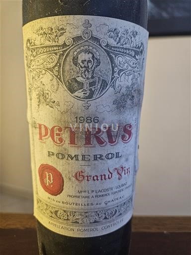 Bordeaux Pomerol Pétrus 1986