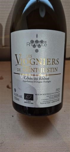 Рона долина Кот дю Рон Cellier des Dauphins Les Viogniers de Saint-Justin 2021