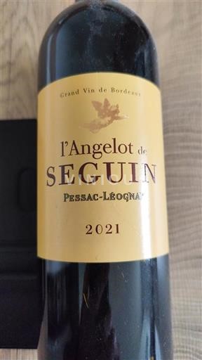 Bordeaux Pessac-Léognan Seguin l'Angelot de Seguin 2021