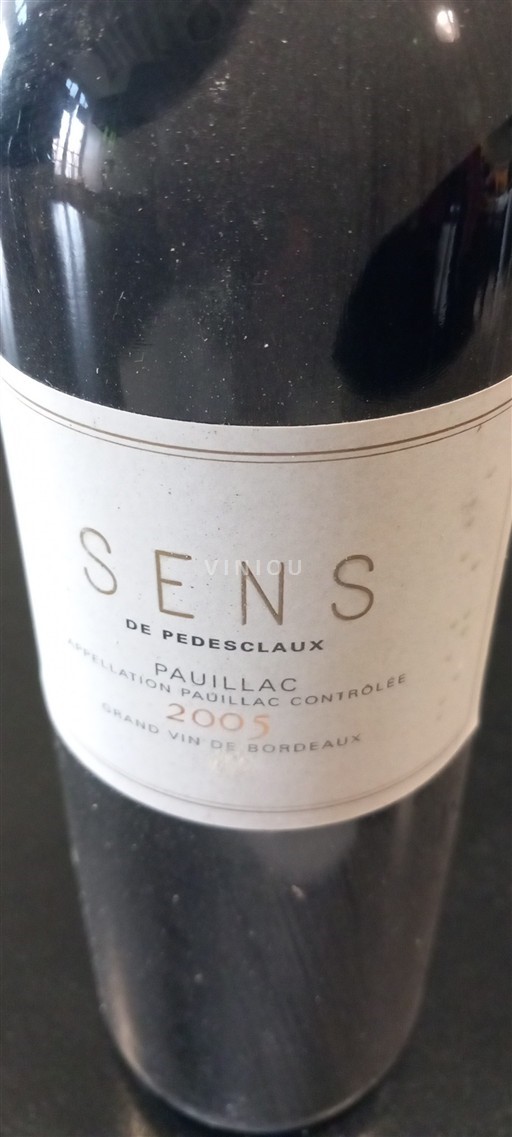 Bordeaux Pauillac Château Pédesclaux Sens 2005