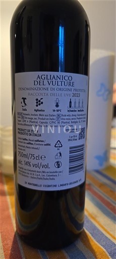 Basilicata Aglianico del Vulture 2025-26 2023